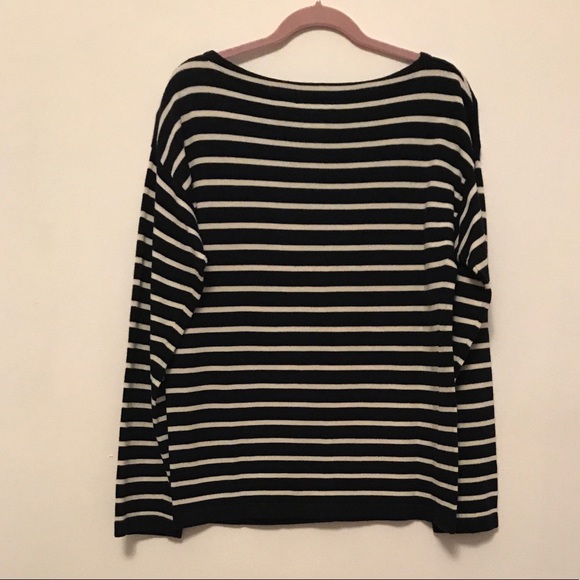 J.Crew Crewcuts Stripe Sweater with Big Pink Heart - Picture 2 of 3